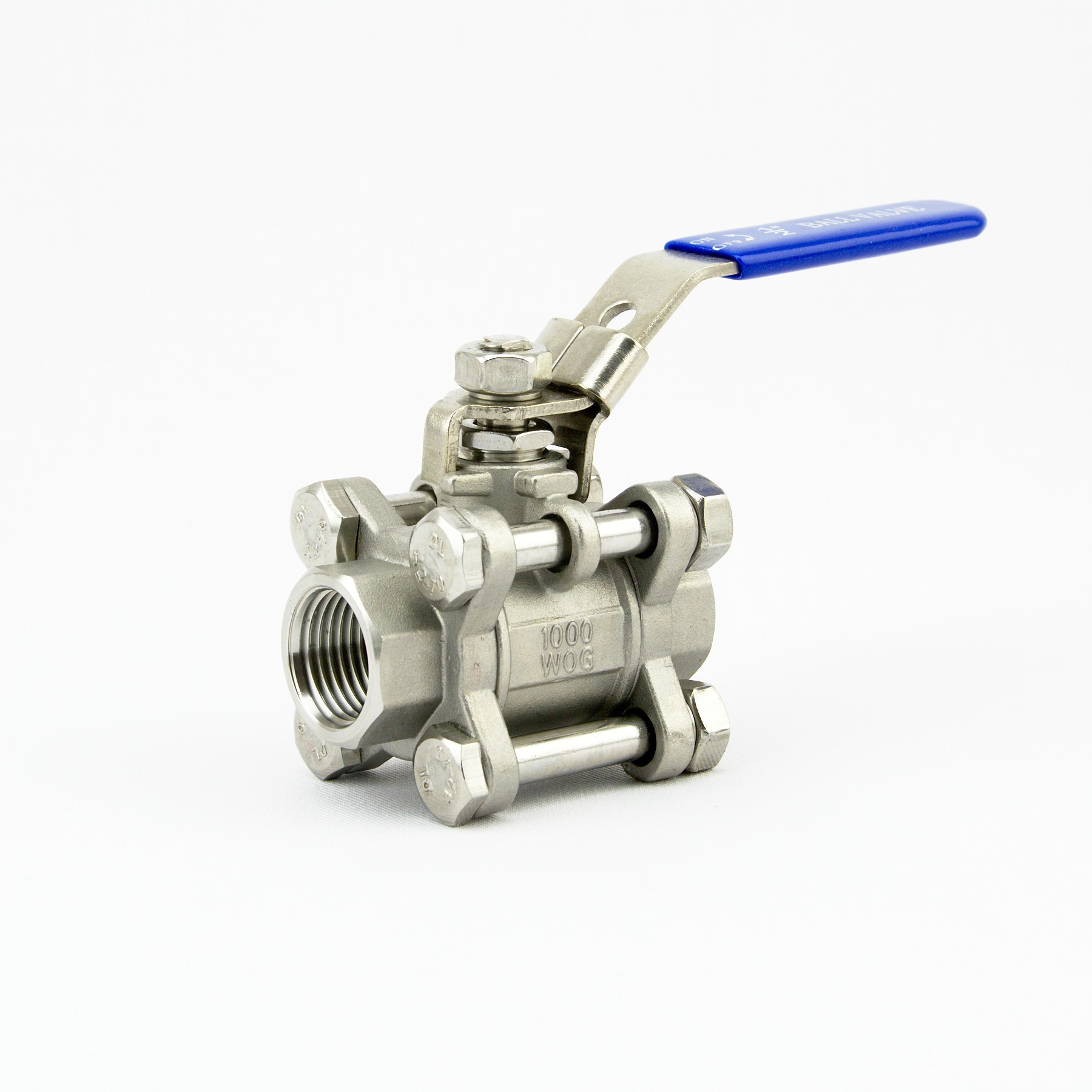 3-piece full bore ball valve with locking handle (1/2" BSP)