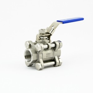 3-piece full bore ball valve with locking handle (1/2" BSP)